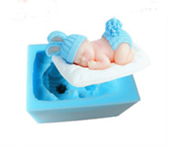 LTB Sleeping Bunny Baby 3D Silicon Soap Mold